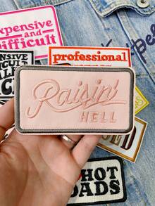 1 Set Of 3/9pcs Multicolored English Letter Series Embroidery Patch Cute Fashion Polyester Badge Applique DIY Clothing Iron On Patches Sew Accessory Cloth Stickers Suitable For Backpacks, Jeans, Jackets, T-Shirts, Hats, Dresses, Etc - Mash Up - View 5