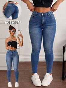 Women Jeans - Dark Wash - View 1