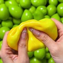 Crunchy Squishy Mango Squeeze Toy, Color-Changing Slow Rebound Stress Relief Ball, Creative High-Tech Venting Toy, Stress Relief Gadget - Multicolor - View 4