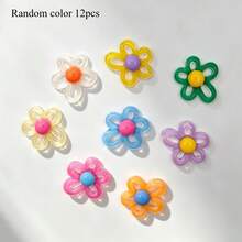 3/6/12pcs Cute Flower Fridge Magnets, Colorful Cartoon Style Refrigerator Decor, Creative Magnetic Stickers, Suitable For Home Decoration And Gifts - Multi-color - View 10