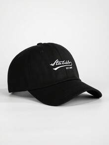1pc Embroidered "Stubble 1993" Adjustable Baseball Cap, Outdoor Sun Protection Casual Hat Suitable For Spring, Autumn, Travel, Beach, Vacation, Y2K Style For Boys And Girls - Navy Blue - View 12