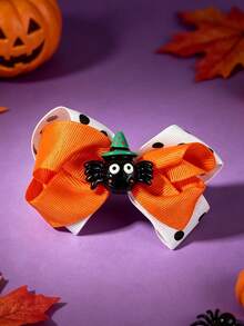 4PCS Cute Cartoon Halloween Style Bow Hair Clips, Suitable For Halloween Wear, Festival Gift Choice - Multicolor - View 9