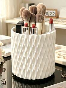 360° Rotating Pen Holder, Desktop Rotating Makeup Organizer, Multi-Functional Vanity Makeup Storage Box, Desktop Pen Holder And Beauty Tool Organizer, Creative Makeup Storage Box, - Multicolor - View 5