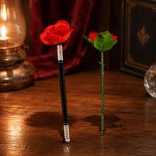 Rose Magic Costume Set, Magic Wand Transforming Flower, Folding Rose, Empty Hand Rose Transformation, Visual Magic Trick, Close-Up Magic Performance, Suitable For Party, Valentine's Day, Surprise Magic Props - Multicolor - View 3
