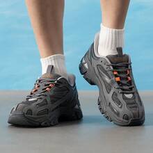Skechers Men's OLITES Series Mecha-Style Chunky Sole Casual Dad Shoes - Grey - View 4