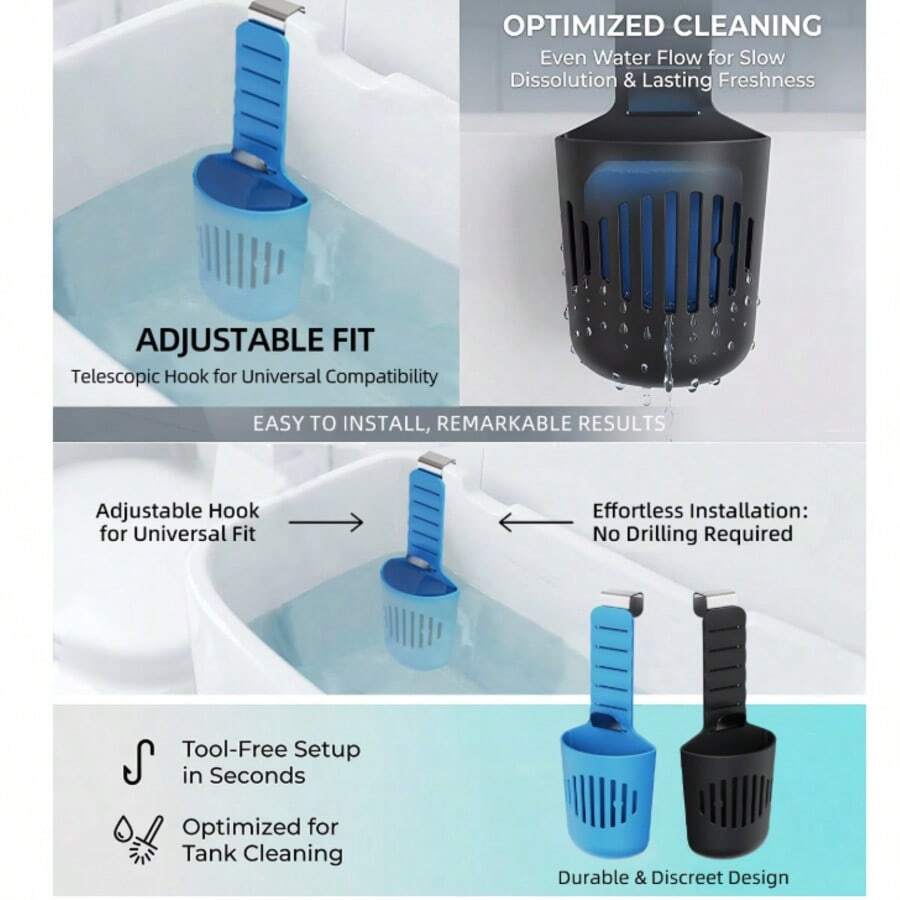 1pc Universal Toilet Tank Cleaning Tablet Holder, Home Bathroom Toilet Tank Cleaning Tablet Storage Rack