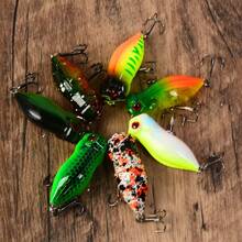 7pcs Floating Frog-Shaped Wave Craw Lure Set, Small Bionic Hard Bait, Freshwater Black Fish & Topmouth Surface Fishing Lure Combo - Multicolor - View 6