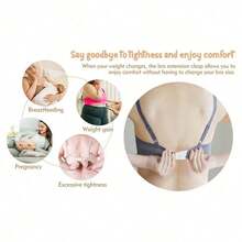 2/3/6/9/15pcs Bra Extender, 2 Hooks 3 Rows, Extra Long, Lingerie Accessory, Elastic Adjustable, Bra Back Strap Extender - Multicolor - View 8