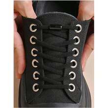 1 Pair Elastic Shoelaces With Capsule Buckle, Classic Style, Suitable For Sneakers And Athletic Shoes - View 2