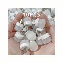 10pcs Mini USB Warm White Eye-Protection Reading Light, USB Plug-In Computer Power Bank Charging LED Night Light, Christmas Halloween Gift, Portable USB Night Light For Students, Laptop, Power Bank, Car - 10pcs - View 3