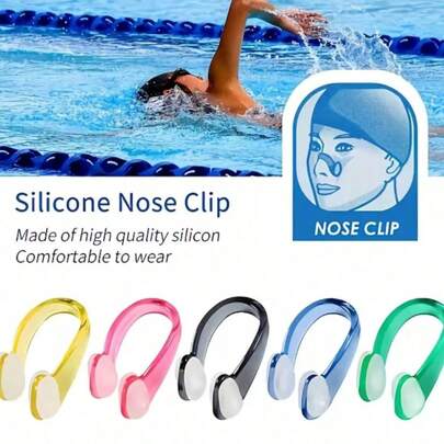 4pcs Swimming Nose Clips, Swimming Accessories, Training Nose Clips, Diving Equipment, Prevents Water From Entering Nose, Prevents Choking Underwater, Nose Clips