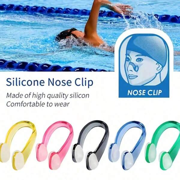 4pcs Swimming Nose Clips, Swimming Accessories, Training Nose Clips, Diving Equipment, Prevents Water From Entering Nose, Prevents Choking Underwater, Nose Clips