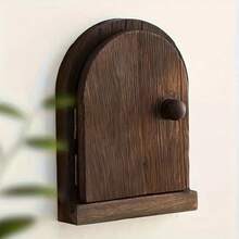 1pc Wooden Outlet Cover Plate, Handmade Wall Decor Panel, Dust-Proof Switch Panel Cover, Suitable For Bedroom, Living Room, Home Game Room - Brown - View 7