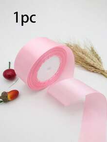 1 Roll Colorful Ribbon, 4cm Wide, 22m Long, Suitable For Making Rose Bows, Cake Decoration And Christmas Decoration, Ideal For Craft Projects And Gift Wrapping, Creative Crafts, Cake Decoration And Holiday Accents - A - View 23