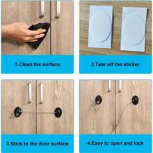 1pc White Multi-Function Child Safety Lock, Cabinet Door Lock, Window Lock, Refrigerator Lock, Sliding Door Window Lock With Stopper - White - View 9