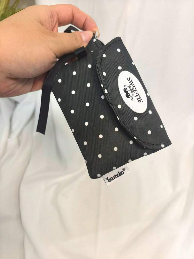 Japanese & Korean Style Niche Design Anime Manga Girl Storage Pouch Coin Purse Lightweight Acrylic Pendant Fashion Personalized Bag - Black - View 5
