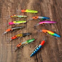 10pcs Long Lip Deep Diving Minnow Lure Set, Heavy Weight Floating Hard Bait, Saltwater Deep Water Fishing Lures For Bass And Grouper - Multicolor - View 4