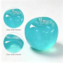 1pc.Transparent Cyan Apple Maltose Squishy Fidget Toy, Clear Jelly Fruit Squeeze Toy, Simulation Apple Stress Relief Sensory Toy For Kids Adults.One Size.ESent At Random.Needing.Squishy,Squishy Toys.Crunchy Squish.,Dumpling Squish - Multicolor - View 6
