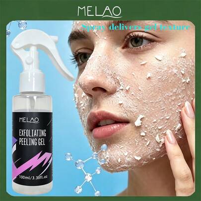 MELAO 100ml/3.38fl.Oz Exfoliating Gel Spray, Gently Removes Dead Skin, Removes Rough Texture, Smooths Dull And Dry Skin On Face And Body