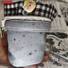 1pc Korean Style Cute Star Pencil Case Pen Holder Vertical Flip Portable Stationery Large Capacity Pencil Box Back To School Essential, Japanese Latest Hot-Selling, Students, School, Office, Gift, Holiday, Cute, Functional, High-Frequency Search Terms - A - View 4
