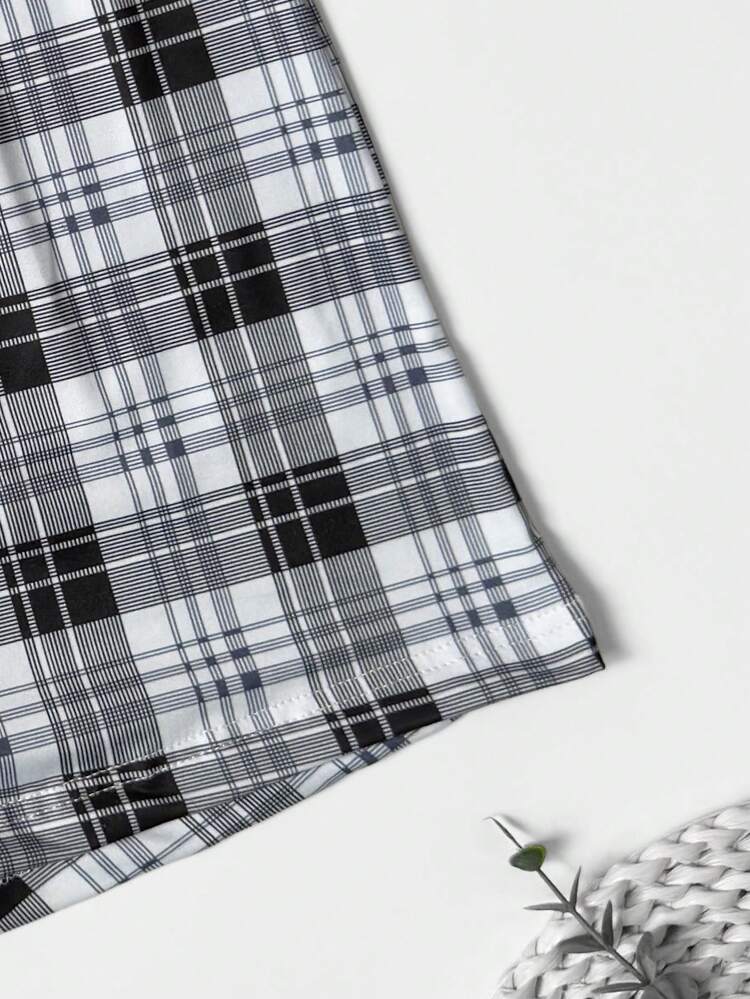 4pcs/Pack Men's Plaid Print Loose Comfortable Thin Breathable Elastic Boxer Shorts With Elastic Waistband, Multi-Color Set - Multicolor - View 11