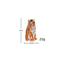 1PC/2PCS Cool 3D Tiger Acetate Hair Claw Clip, Niche Design Cartoon Fierce Tiger Hair Clip, Personalized Back Of Head Hair Styling - Multicolor - View 5