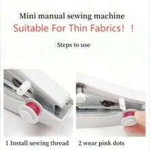 Portable Handheld Mini Manual Sewing Machine, No Power Required, Adjustable Tension For Thin Fabrics, Includes Needle, Thread And Bobbin, Home Repair DIY Travel Emergency Sewing Tool, Suitable For Beginners - Multiple Styles - View 6