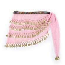 Belly Dance Scarf With Stones And Coins  Luxury Various Models - New Arrival - 淺粉色 - 查看 2