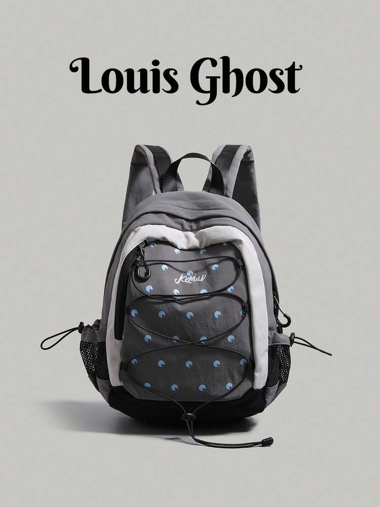 Women's Casual Campus Commute Backpack, Colorblock Japanese Minimalist Travel Bag. Large Capacity: Spacious Main Compartment Easily Fits 1 Laptop, Books And Daily Essentials, Perfect For Students And Office Workers. Whether Strolling On Campus, Commuting In The City, Or Weekend Outings And Short Trips, This Backpack Blends In Perfectly. - Multicolor - View 8