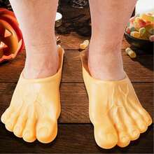 Funny Giant Toe Slippers, Prank Big Foot Shoes, Barefoot Immortal, (Fits Size 38-41) Foot Shoes, Cosplay Giant Foot Props, Sandals, Beach Shoes, Big Toe Giant Foot - Multi-color - View 9