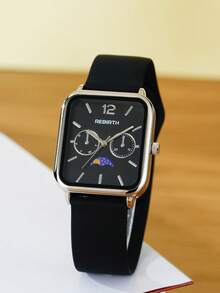 1pc Women's Quartz Watch With Silicone Strap, Casual College Style, Suitable For Daily Wear - one-size - View 7