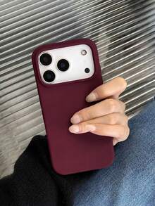 VRNOEI Casing Ponsel Matte Kreatif Minimalis Warna Burgundy Tahan Guncangan, Kompatibel dengan iPhone 17 14 13 12 11 15 16 17 Pro Max, Casing Ponsel Seri, Aksesori Casing Ponsel Unisex - Prem - View 11