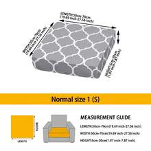 1pc Printed S/M/L Elastic Sofa Cushion Cover, Sofa Seat Cushion Protector, Suitable For Modern Daily Use And Bathroom - Multicolor - View 22