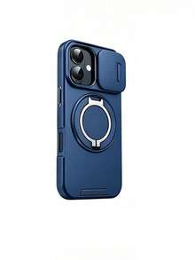 Heavy Duty Rugged Magnetic Stand Protective Case With Sliding Camera Cover, Compatible With Magsafe Card Slot For IPhone 17 Pro Max/17 Air/16/16/15/14/13/12/11 Pro Max Plus - Navy Blue - View 30