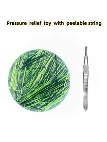 Round Peeling String Toy With Tweezers, Stress Relief Toy For Teens, Silicone Toy, Decompression Game, Gift For Friends And Classmates, Suitable For Holiday Gifts And Party Favors - Multicolor - View 22