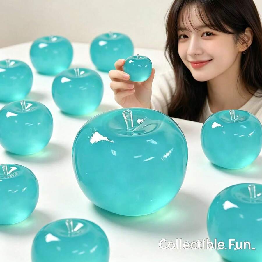 1pc.Transparent Cyan Apple Maltose Squishy Fidget Toy, Clear Jelly Fruit Squeeze Toy, Simulation Apple Stress Relief Sensory Toy For Kids Adults.One Size.ESent At Random.Needing.Squishy,Squishy Toys.Crunchy Squish.,Dumpling Squish - Multicolor - View 1