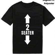 Men's Round Neck T-Shirt 2-Seat Print Casual Style Regular Version, Micro-Elastic Fabric Machine Washable - 款式 - 查看 1