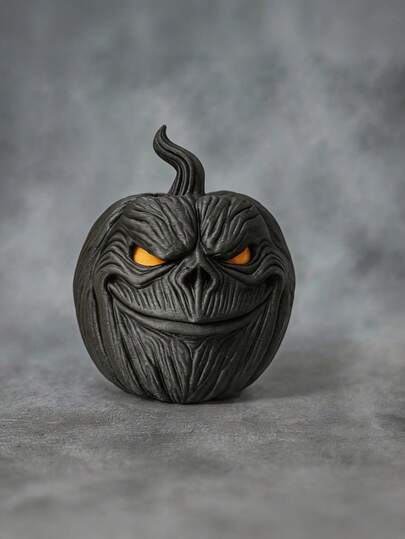 Shadow Pumpkin Statue, Expressive Face, Textured Design And Eye-Catching Eyes, Perfect For Table, Shelf, Autumn And Halloween Theme, Party Gift, Holiday Gift