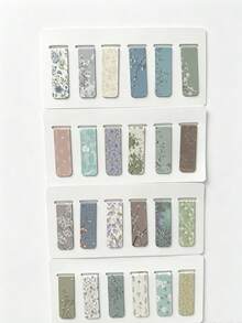12pcs Magnetic Bookmarks For Women Floral Book Markers For Women Floral Planner Magnetic Bookmarks Categorized Book Magnetic Page Markers For Books Student Reading Clips Magnetic Bookmarks (12 Designs) - Color Style Randomized - View 8