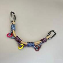 Outdoor Backpack Color Extension Decorative Lanyard, Multi-Point Hanging Ins Dopamine Color Hand-Woven Paracord, Mobile Wrist Strap, Backpack Expansion Strap, Anti-Lost Hand Carry Lanyard Decor Charm - Multicolor - View 12