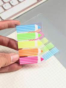 20pcs Cute Cartoon Semi-Transparent Index Sticky Notes, Student Note-Taking Key Point Marking Memo Paper, Back To School Season - A - View 3