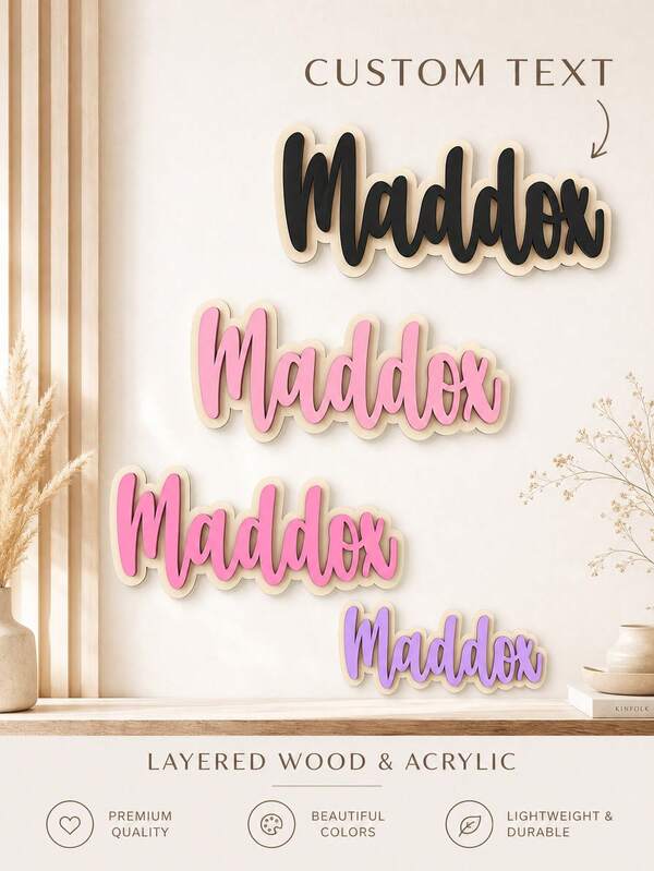 Customized Wooden Name Doorplates, Personalized Name Wall Decorations, Room Door Ornaments, Bedroom Wall Art, Party Gifts.