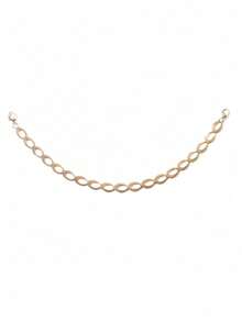 1PC Versatile Detachable Oval Link Hat Chain, Street Style Decor Accessory For Baseball Caps - Gold - View 3