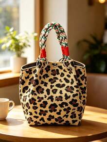 Classic Color-Block Polka Dot Casual Versatile Artistic Bucket Bag, Multi-Functional Daily Commute Handbag, Suitable For Niche Shopping And Dating - Multicolor - View 2