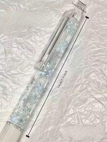 6pcs/5pcs/3pcs/2pcs/1pc/12pcs Floral Erasable Pens, Cute Writing Pen Set, Retractable, Black Quick-Drying Ink, 0.5mm Medium Tip, Decorated With Elegant Floral Patterns, Perfect For Smooth Writing In Journals And Office Supplies. - A - View 9
