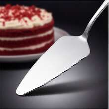 1/2pcs Vintage Embossed Silver Stainless Steel Cake Knife And Cake Tray Set, Includes 24.2cm Cake Mold And 23cm Pie Server, Thickened Rust-Resistant Dishwasher- Triangular Cake Slicer And Serving Utensils, Suitable For Weddings, Birthdays, Anniversaries, Parties And Dessert Baking - Silver - View 5