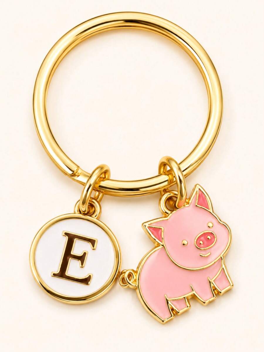 Personalized Pig Keychain, Gift For Men And Women, Back To School Gift