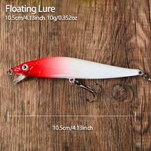 8pcs Floating Minnow Lure Set, Bionic Reflective Hard Baits, Freshwater Long Cast Fishing Lures For Bass And Perch - Multicolor - View 2