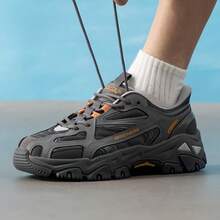 Skechers Men's OLITES Series Mecha-Style Chunky Sole Casual Dad Shoes - Grey - View 3