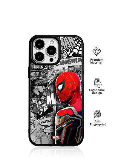 Miniso Casing Ponsel Pria Kartun Marvel Spider-Man/Iron Man dengan Fungsi Pengisian Daya Magnetik, Kompatibel dengan Casing Ponsel Musim Panas untuk S22, S23, S24plus, S25, Samsung S26 Ultra, 17 casing, 17ProMax, 17Pro, 16 Pro Max/15 Plus/14/13/IP 17/15Pro/12 Pro/11/16 Plus, XR Apple, Casing Pelindung Anti Jatuh dan Anti Gores.